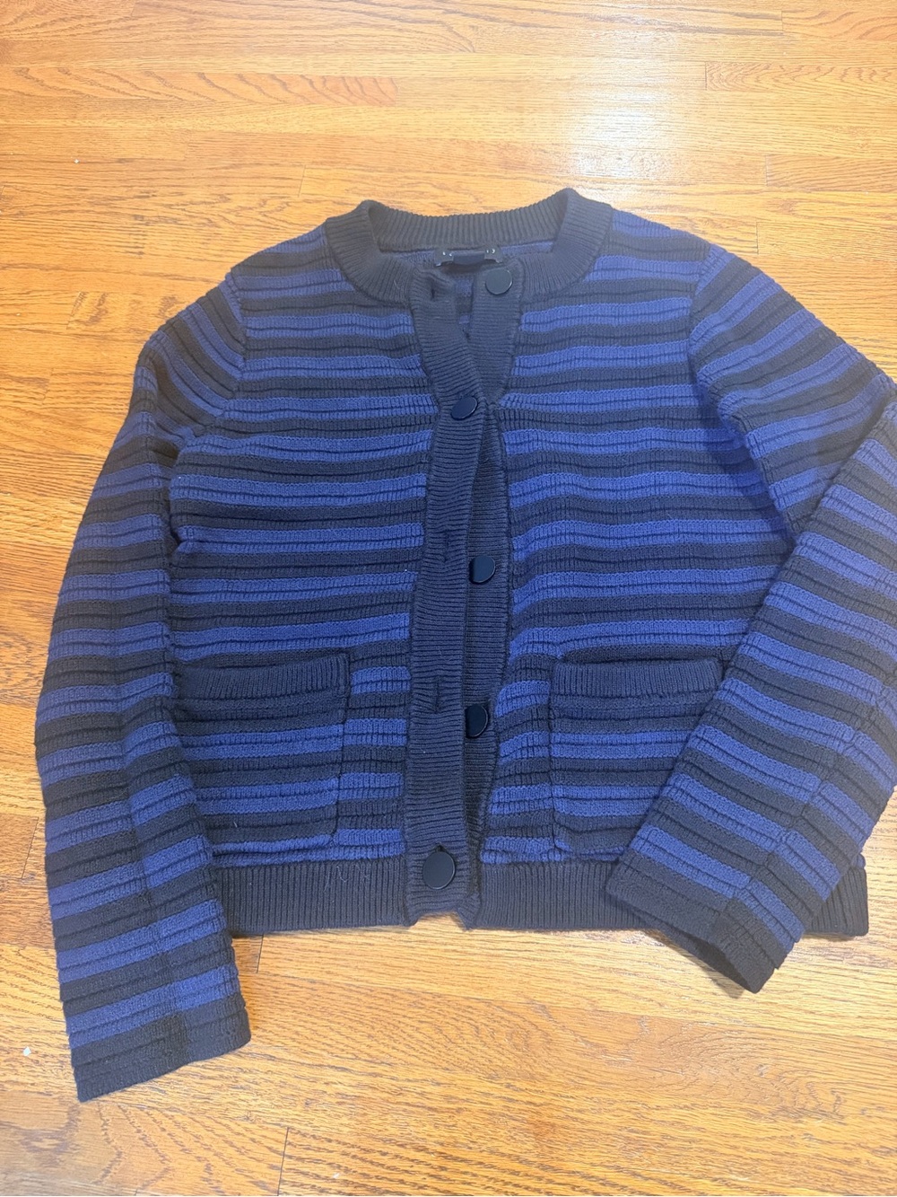 Sanctuary Navy and Black Striped Knit Cardigan